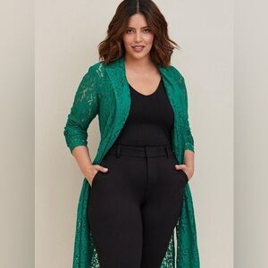 Torrid NWT Lace Trench Coat Blazer Size 12 / LG / Plus Size 0